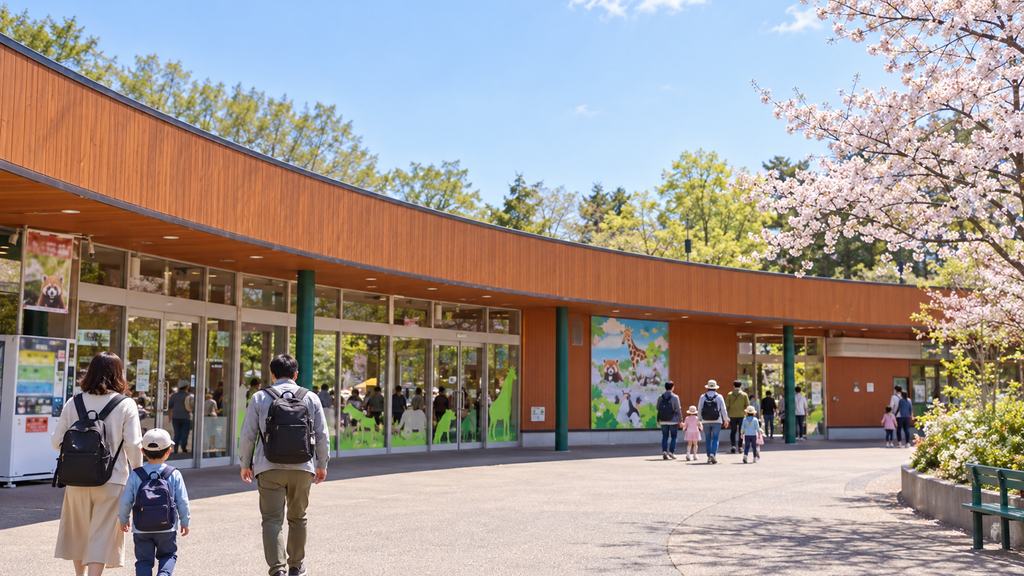 秋田市大森山動物園の園内