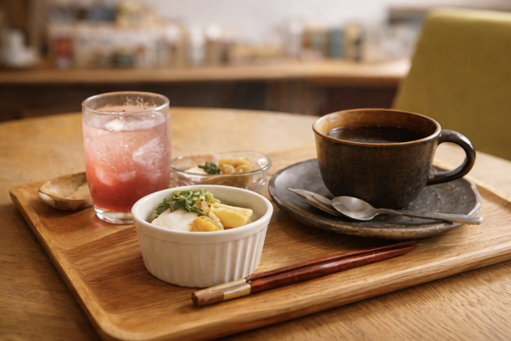 後生掛温泉のごしょカフェで楽しめるメニューのイメージ